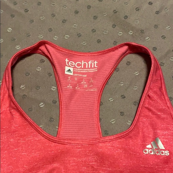 Adidas Climacool Techfit Pink Racerback Sport Bra - Picture 3 of 9